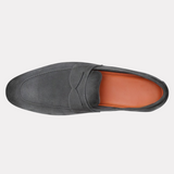 Handmade grey suede Carlo loafer