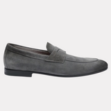 Handmade grey suede Carlo loafer