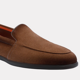 Light brown suede slip-on men’s loafer