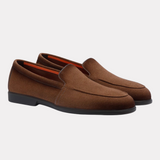 Light brown suede slip-on men’s loafer