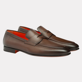 Men’s burgundy shiny leather Andrea tassel loafer