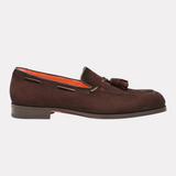 Men’s burgundy shiny leather Andrea tassel loafer