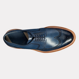 Bailey - Navy Hand Painted | Custom Leather Shoes for Men