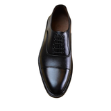 Handmade Black Cap-Toe Oxford Shoes