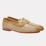 Men's beige suede Carlo penny loafer