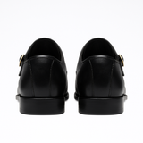 Black Double Monk Strap Shoes