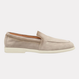Handmade beige suede men’s loafer