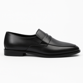 Black Leather Penny Loafers