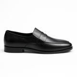 Black Leather Penny Loafers