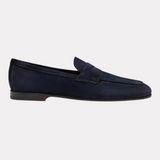 Men's Blue Suede Carlo Penny Loafer | Elegant and Versatile Footwear