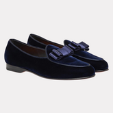 Men's Blue Velvet Andrea Loafer | Elegant and Refined Footwear