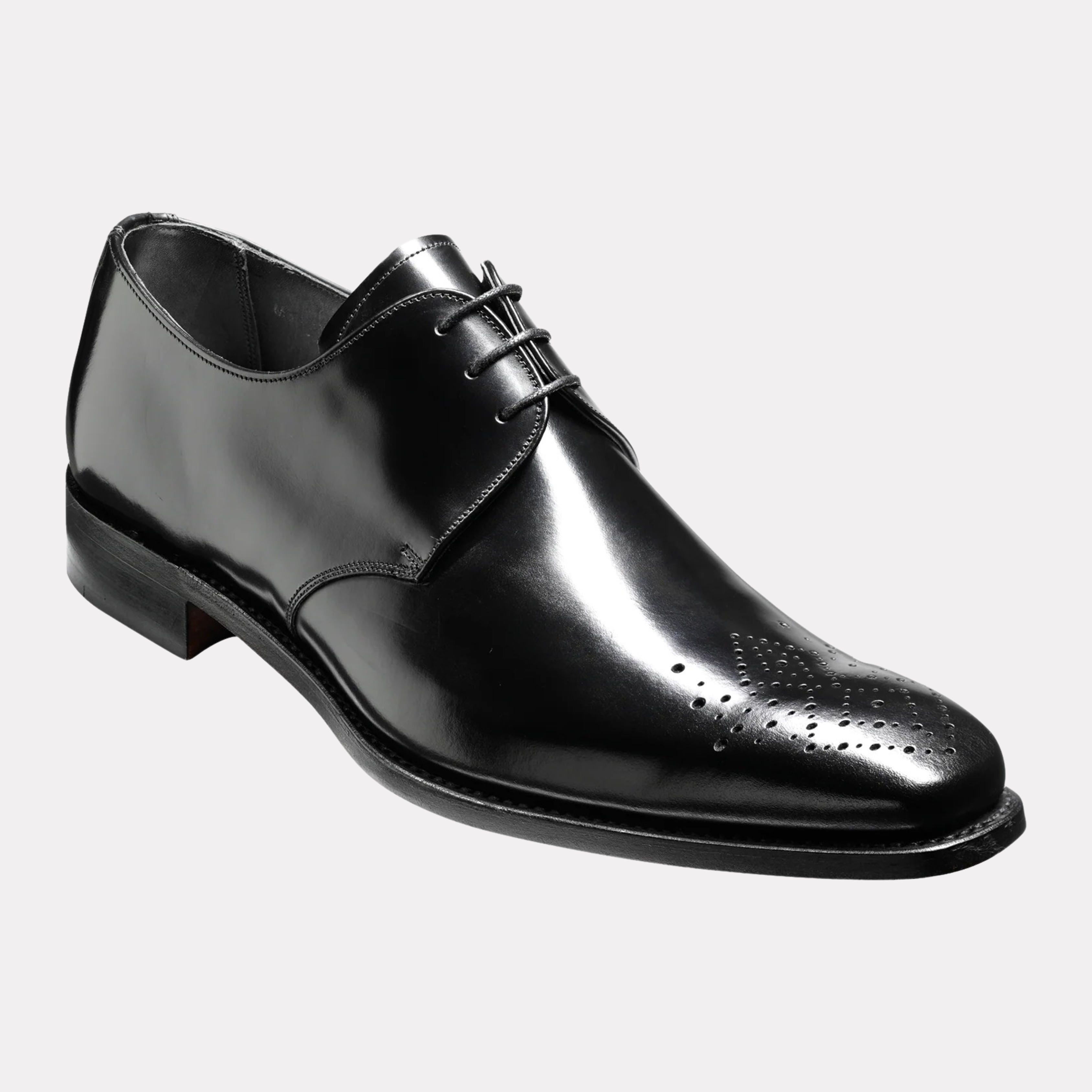 Handmade Darlington Black Hi-Shine shoe