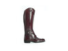 Handmade Burgundy Leather Riding Boots | Classic Equestrian Tall Boots with Dual Buckles