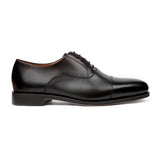 Handmade Black Cap-Toe Oxford Shoes
