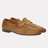 Men's light brown suede Carlo penny loafer