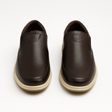 Men’s Brown Leather Medicated Comfort Slip-On Shoes