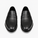 Black Leather Penny Loafers
