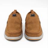 Premium Tan Suede Slip-On Shoes | Stylish Casual Leather 