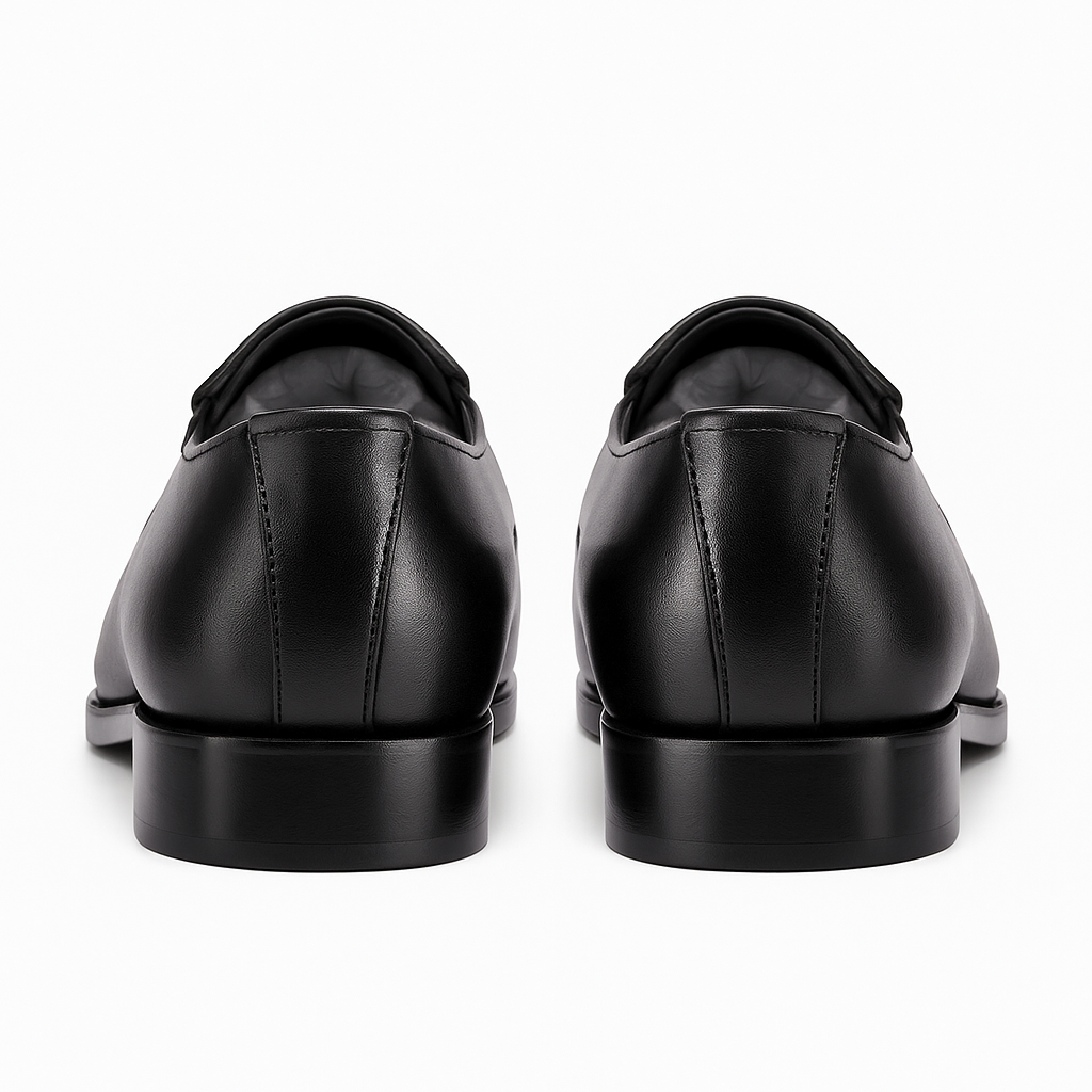 Black Leather Penny Loafers