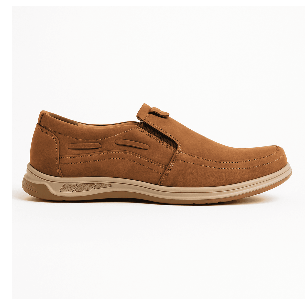 Comfortable Slip-On Leather Shoes | Casual Brown 