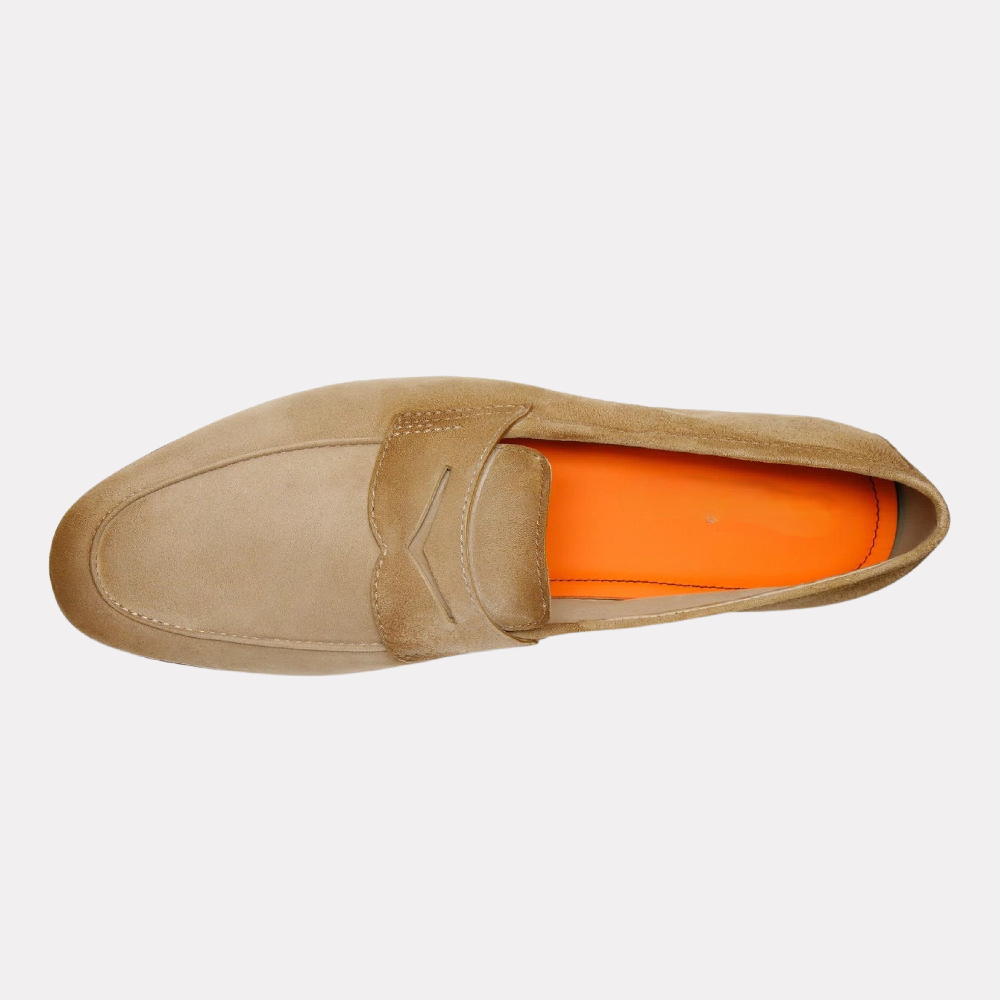 Men's beige suede Carlo penny loafer