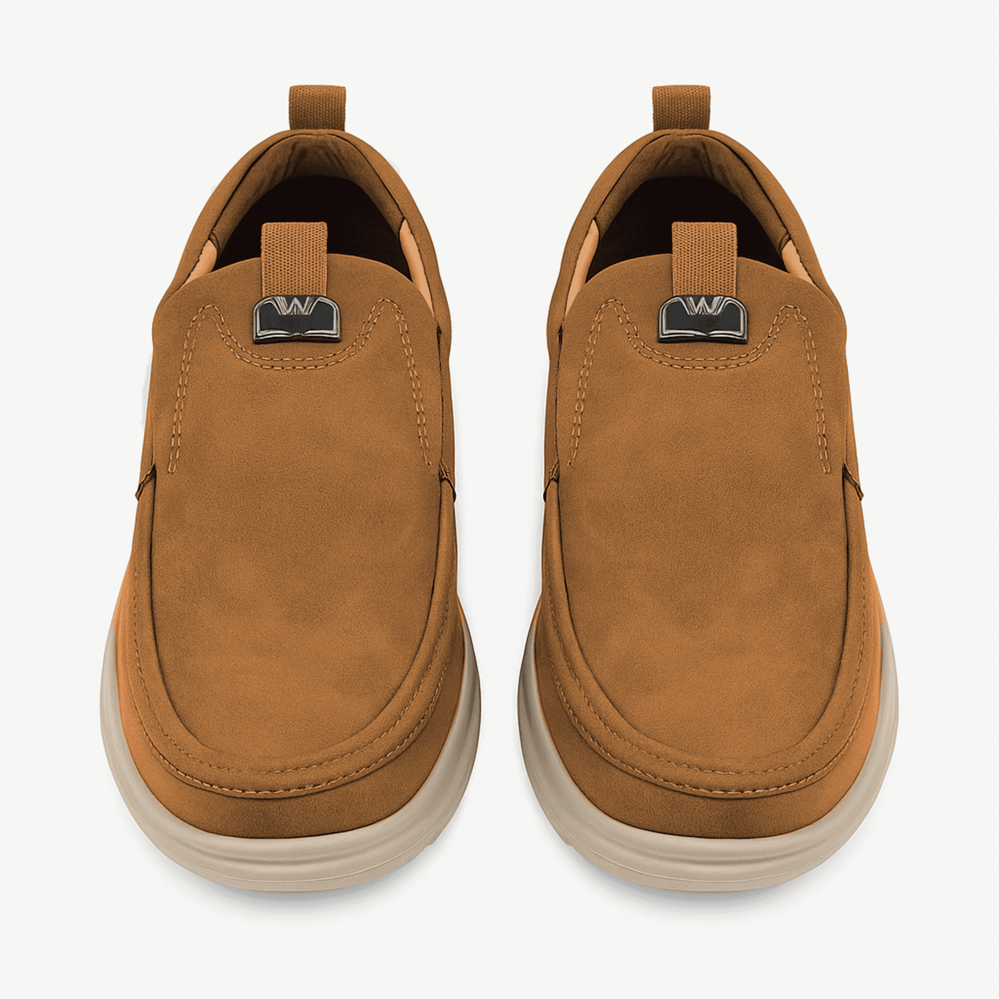 Premium Tan Suede Slip-On Shoes | Stylish Casual Leather 