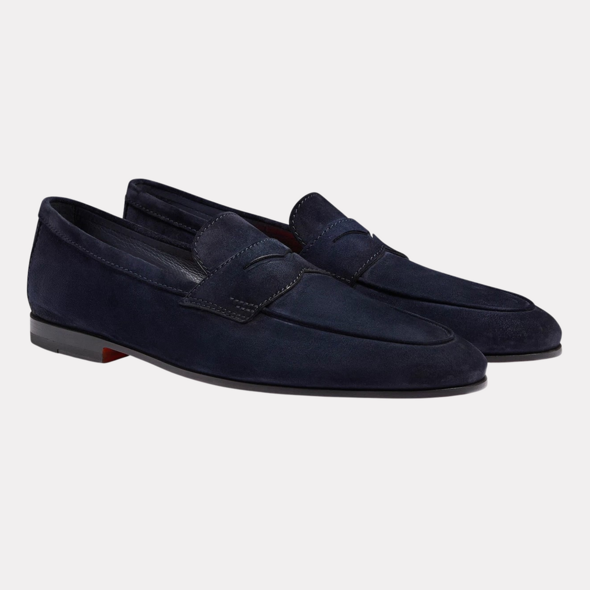 Men's blue suede Carlo penny loafer
