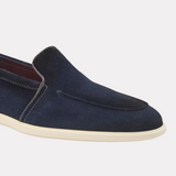 Men's blue suede loafer