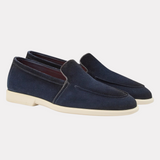 Men's blue suede loafer