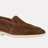 Men's brown suede loafer