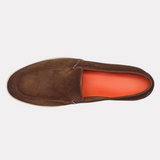 Men's brown suede loafer