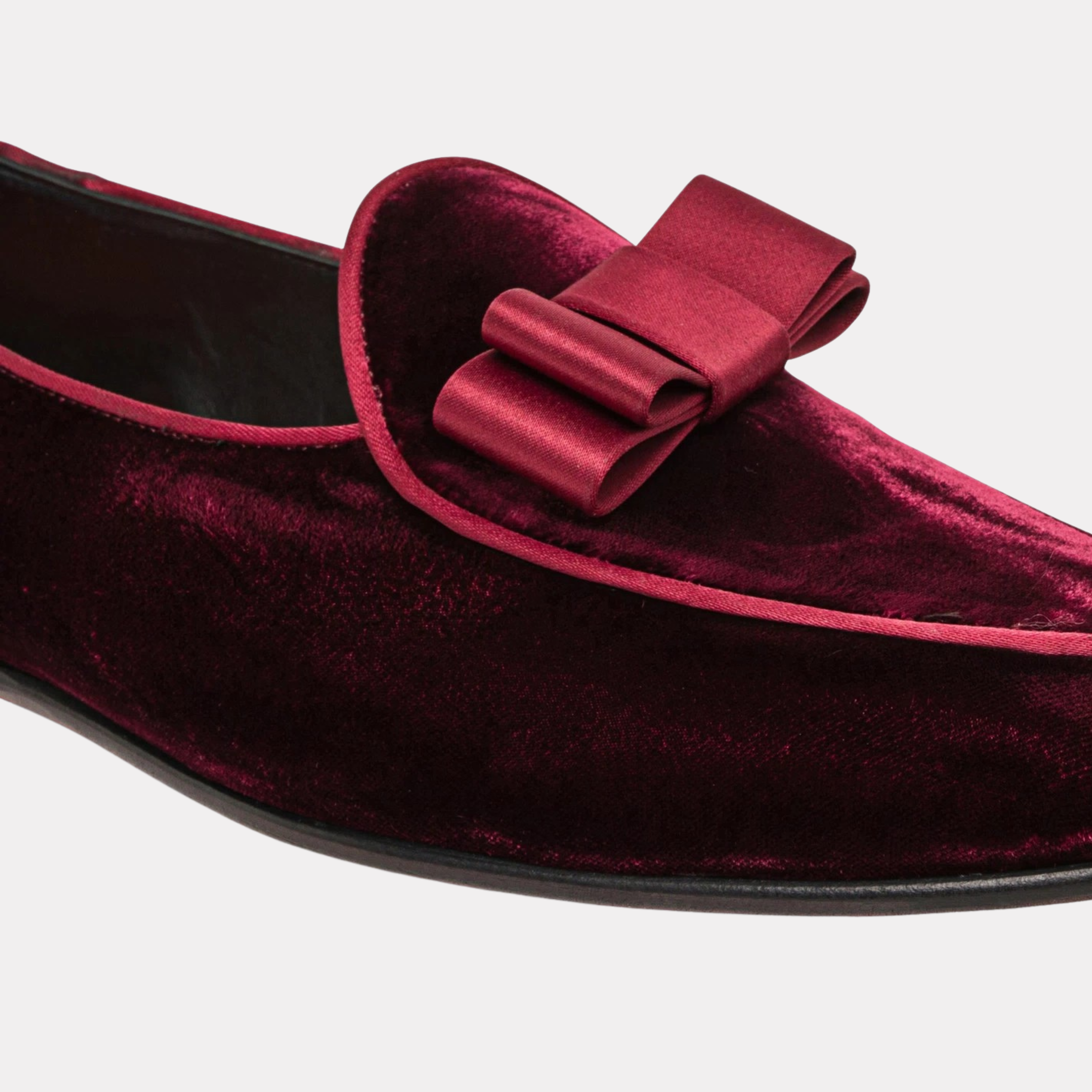 Men's burgundy velvet Andrea loafer