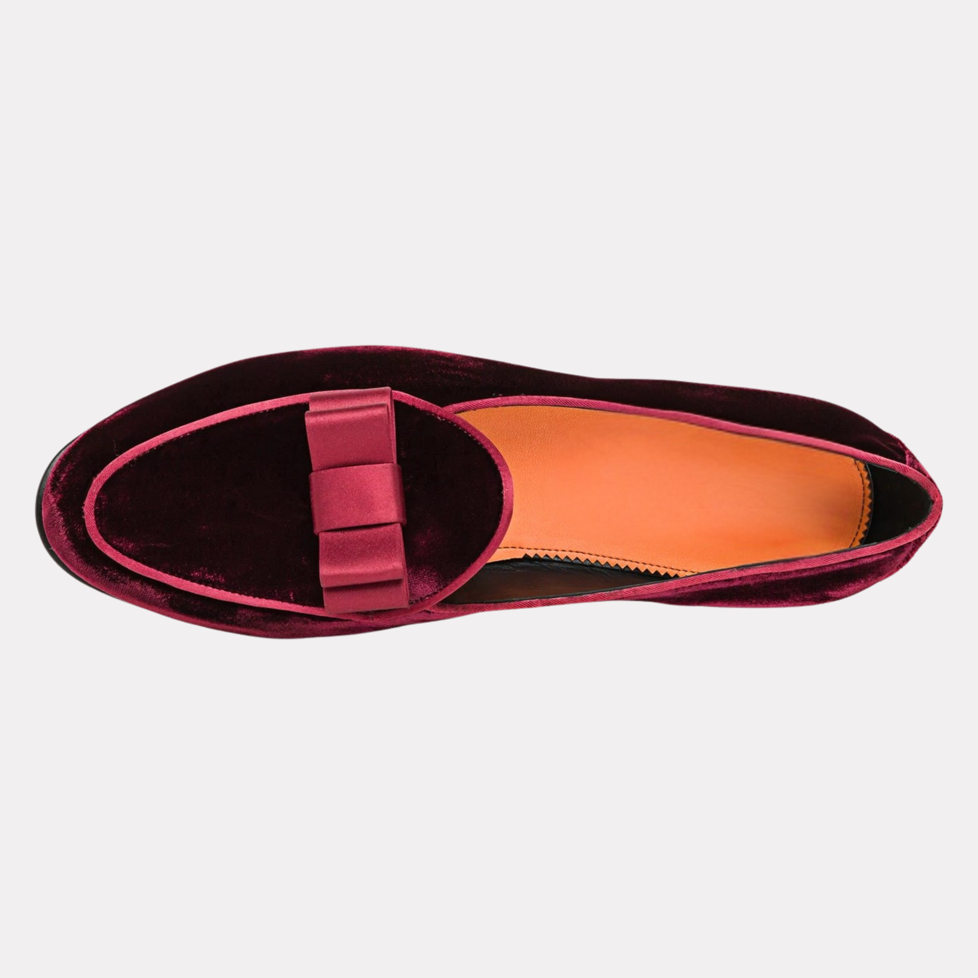 Men's burgundy velvet Andrea loafer