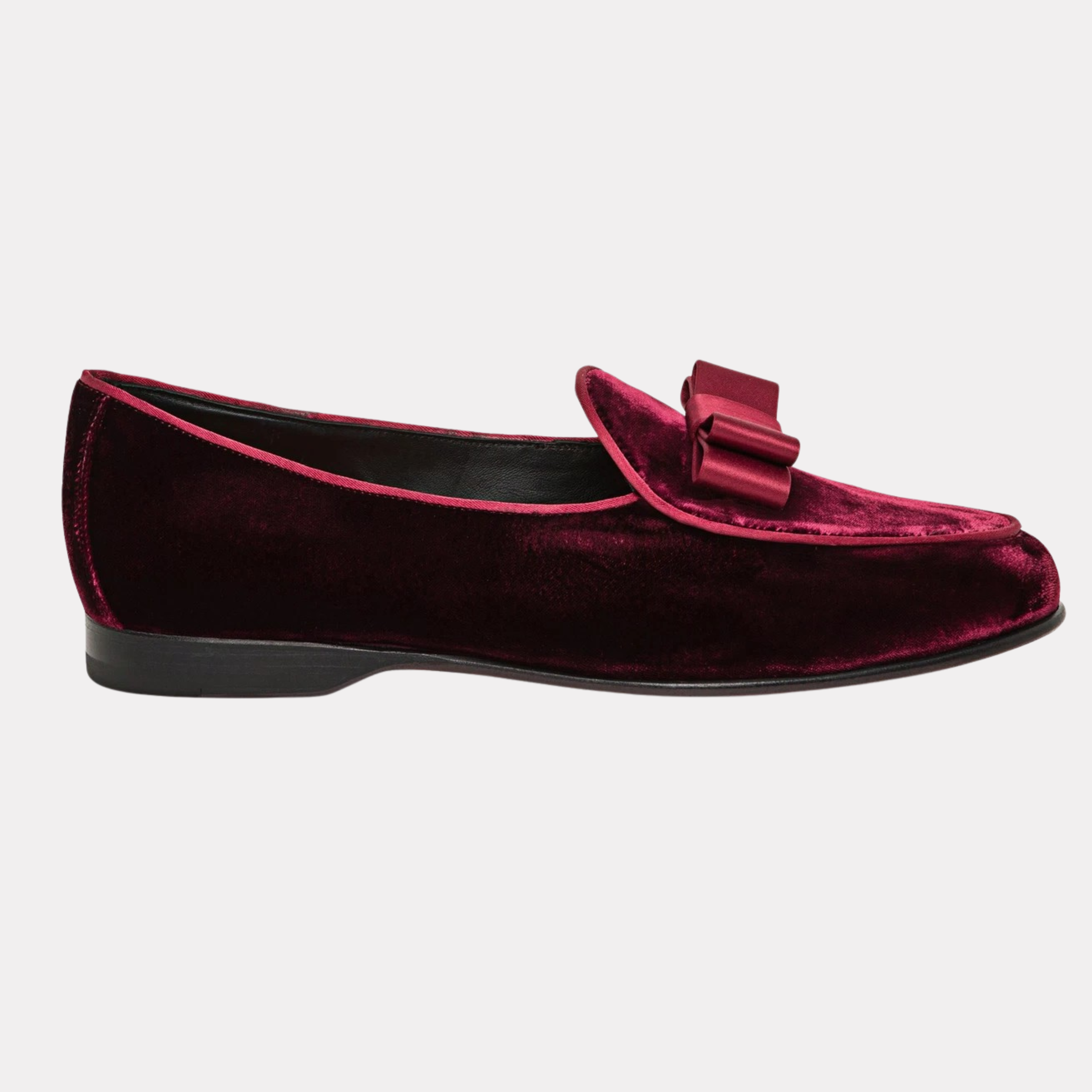Men's burgundy velvet Andrea loafer