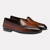 Men's dark brown leather loafer