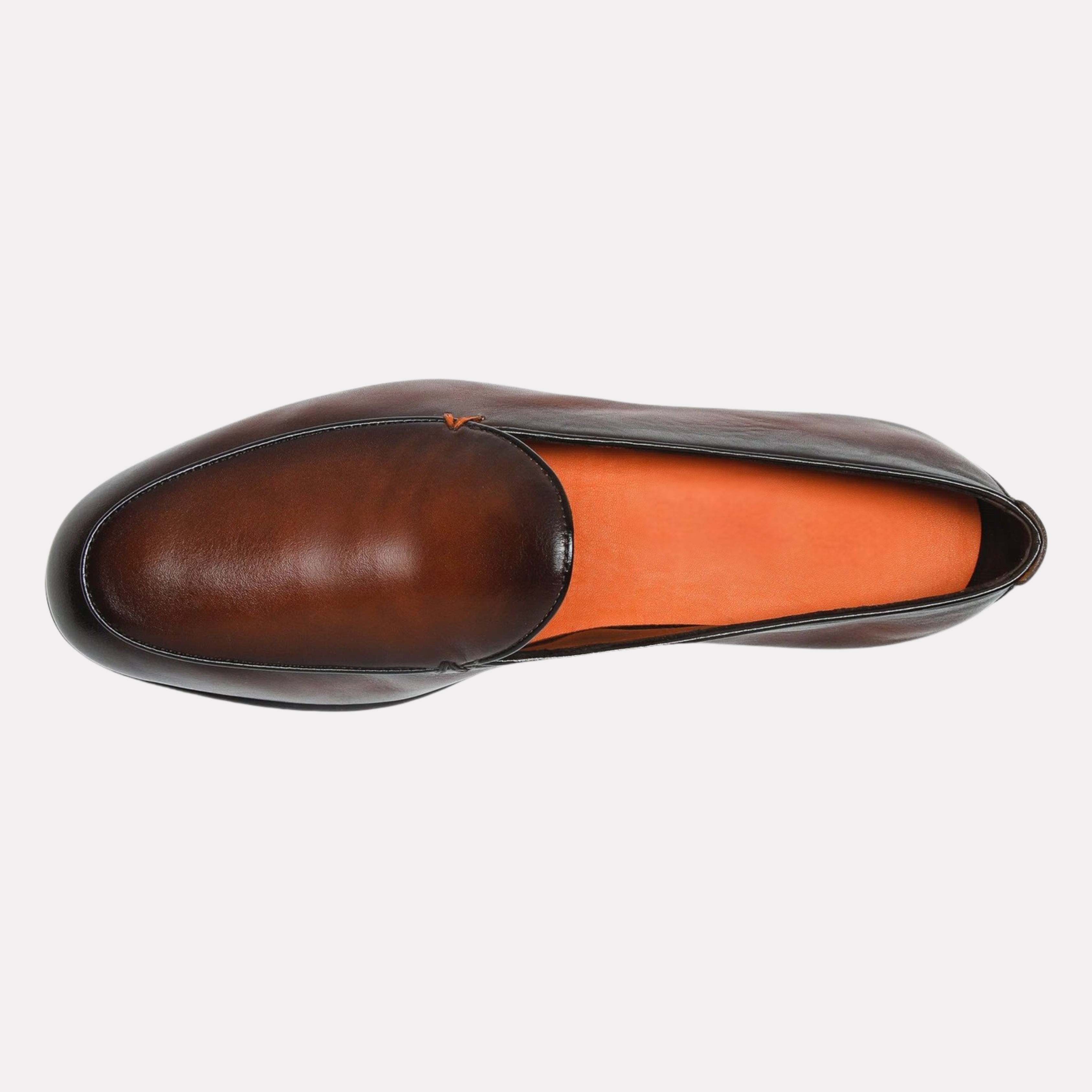 Men's dark brown leather loafer