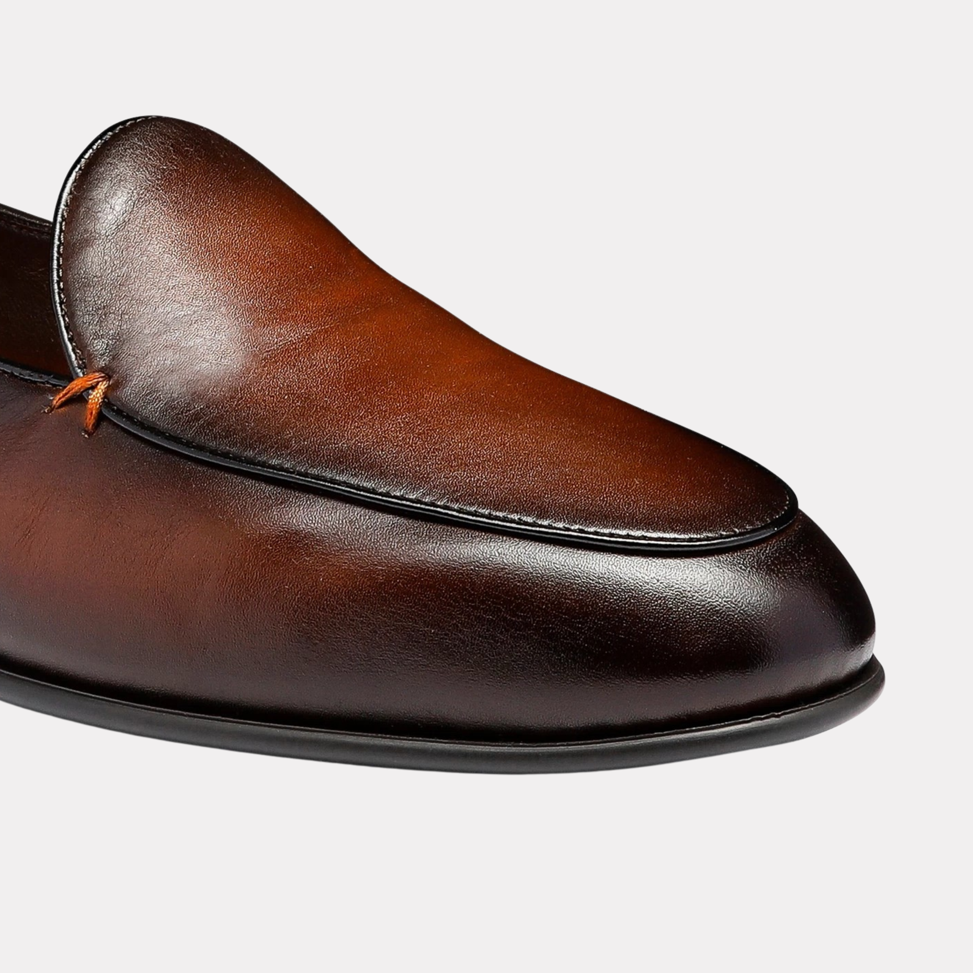 Men's dark brown leather loafer