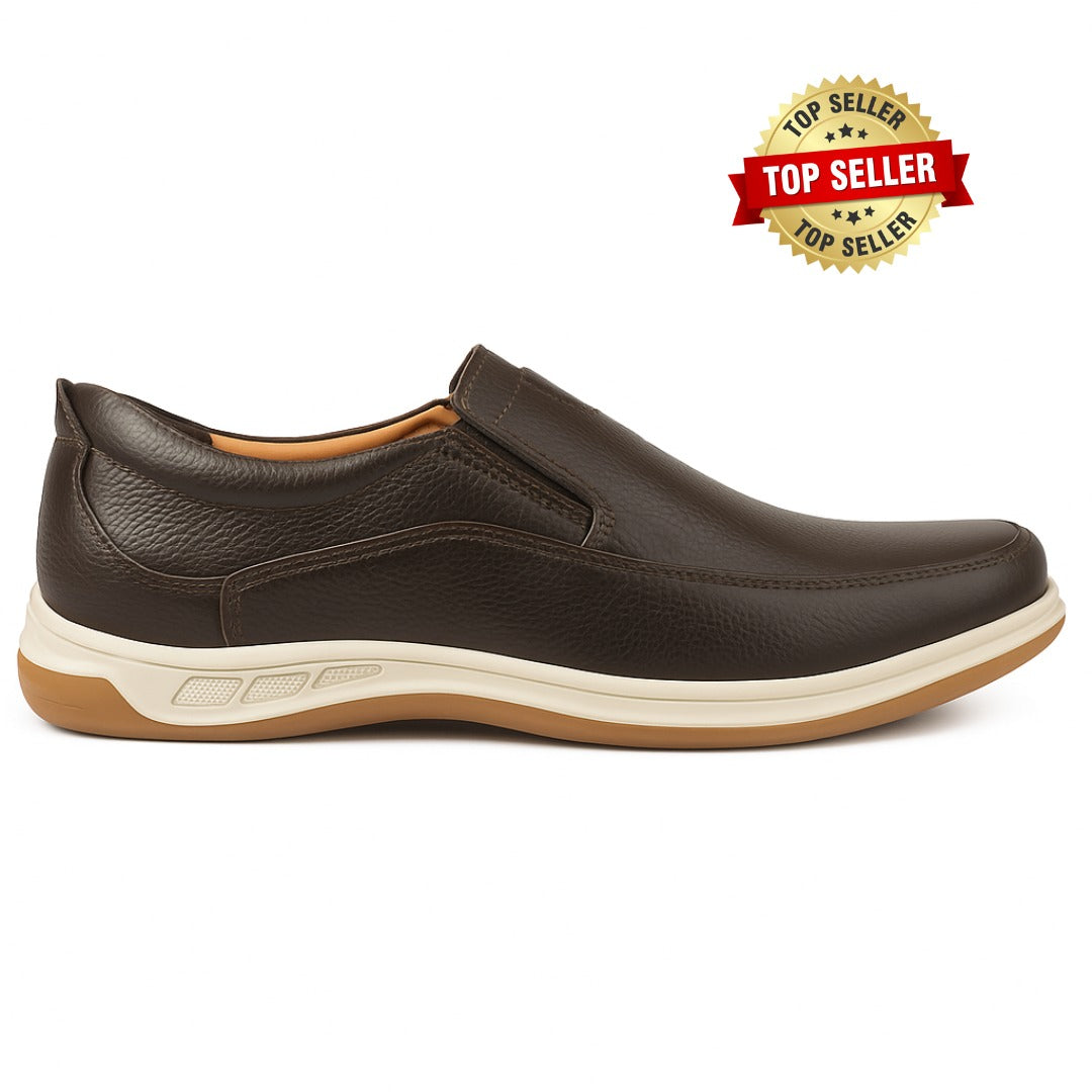 Men’s Medicated Comfort Leather Slip-On Shoes
